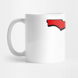 Red, White, and Blue Florida Outline Mug